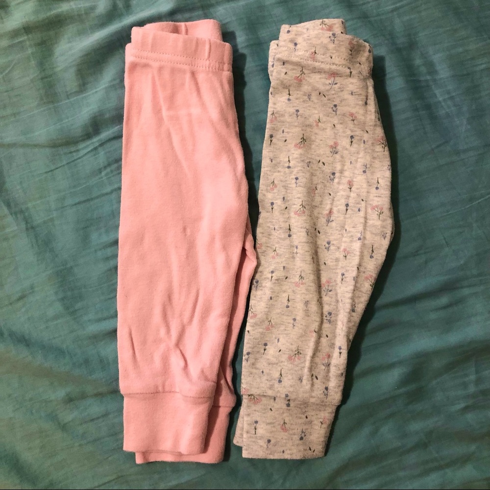 4/$12 Just One You Baby Girls Pink/Gray Pants Set 9M
